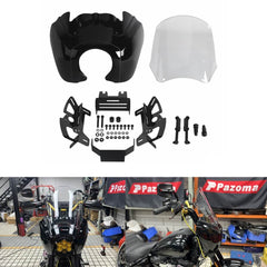 Harley Softail M8 Low Rider S FXLRS 114 117 2020-2026 Front Fairing Windshield w/BAJA Designs LP6 Headlight Bracket Mounting Kit