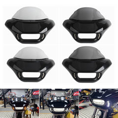 Harley Dyna Low Rider Street Bob Fat Bob Super Glide Wide Glide 2006-2017 Front Shark Fairing Windshield w/Baja Designs Dual LP4 Lighting Bracket Mounting Kit