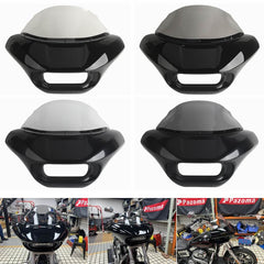 Harley Dyna Low Rider Street Bob Fat Bob Super Glide Wide Glide 2006-2017 Front Shark Fairing Windshield w/Baja Designs Dual LP4 Lighting Bracket Mounting Kit