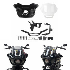 Harley Softail Street Bob FXBB FXBBS/ Standard FXST/ Low Rider FXLR S FXLRS 2018-2025 Front Headlight Fairing W/Windshield & Bracket Set