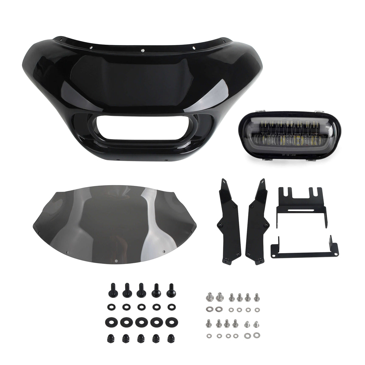 Harley Softail M8 Fat Bob FXFB 114 FXFBS 2018-2024 Headlight Fairing Front Mask with LED Headlamp