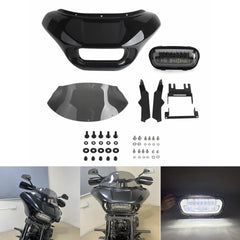 Harley Softail M8 Fat Bob FXFB 114 FXFBS 2018-2024 Headlight Fairing Front Mask with LED Headlamp