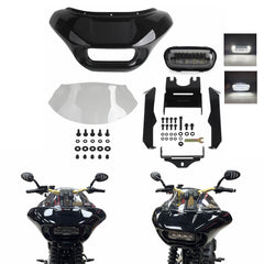 Harley Softail M8 Street Bob Low Rider Standard 2018-2025 Headlight Fairing Front Mask with LED Headlamp DRL & Turn Signals