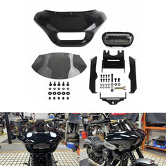 Harley Softail M8 Street Bob Low Rider Standard 2018-2025 Headlight Fairing Front Mask with LED Headlamp DRL & Turn Signals