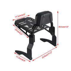 Mini Pad Short Sissy Bar Passenger Backrest Pad For Harley Touring Road King Road Glide Electra Street Glide ST CVO FLHR FLHT FLTRXS 2014-2024