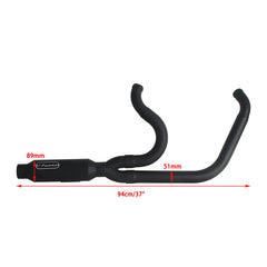 Harley Softail '18-later Low Rider S ST/ Street Bob/ Standard/ Fat Bob/ Slim/ Deluxe Stainless Steel 2-Into-1 Exhaust