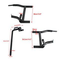 Engine Guard Crash Bar With Rear Saddlebag Supports & Passenger Frame Sliders For Harley Touring Street Glide Road Glide Electra Glide Road King 2014-up