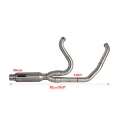 Harley 2017-Up M8 Touring Electra Glide Road King Street Glide Road Glide 2-Into-1 Exhaust