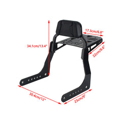 Harley M8 Softail Low Rider ST FXLRST FXRST Sport Glide FLSB 2018-2025 Club Style Passenger Backrests Low profile Fixed Mini Sports Sissy Bar Kit