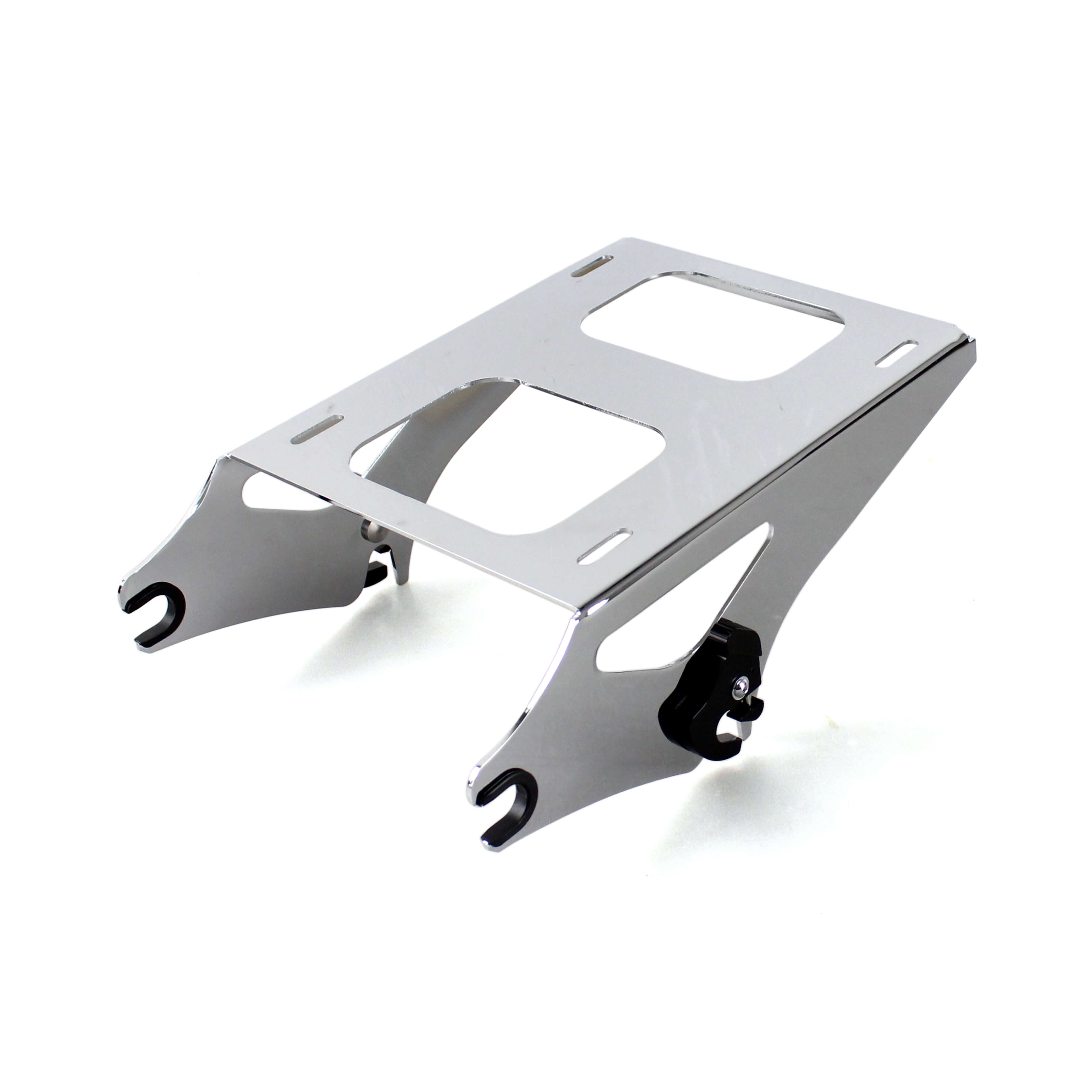Black / Chrome Luggage Rack Detachable Tour-Pak For Harley Touring Road King 2014-Later - zjmoto