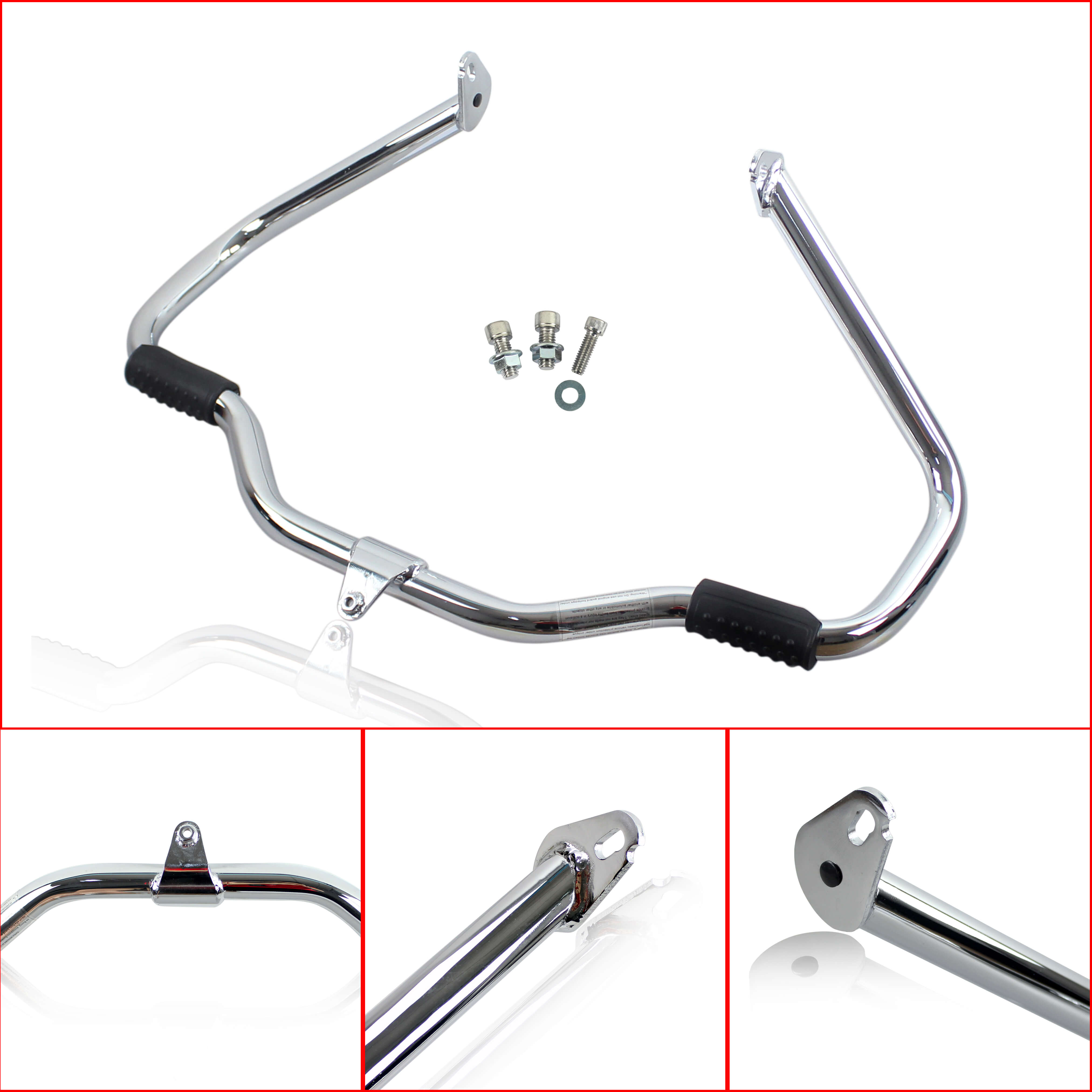 Chrome 1-1/4" Crash Bar For Harley 1997-2008 Touring Models - zjmoto