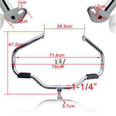 Chrome 1-1/4" Crash Bar For Harley 1997-2008 Touring Models - zjmoto