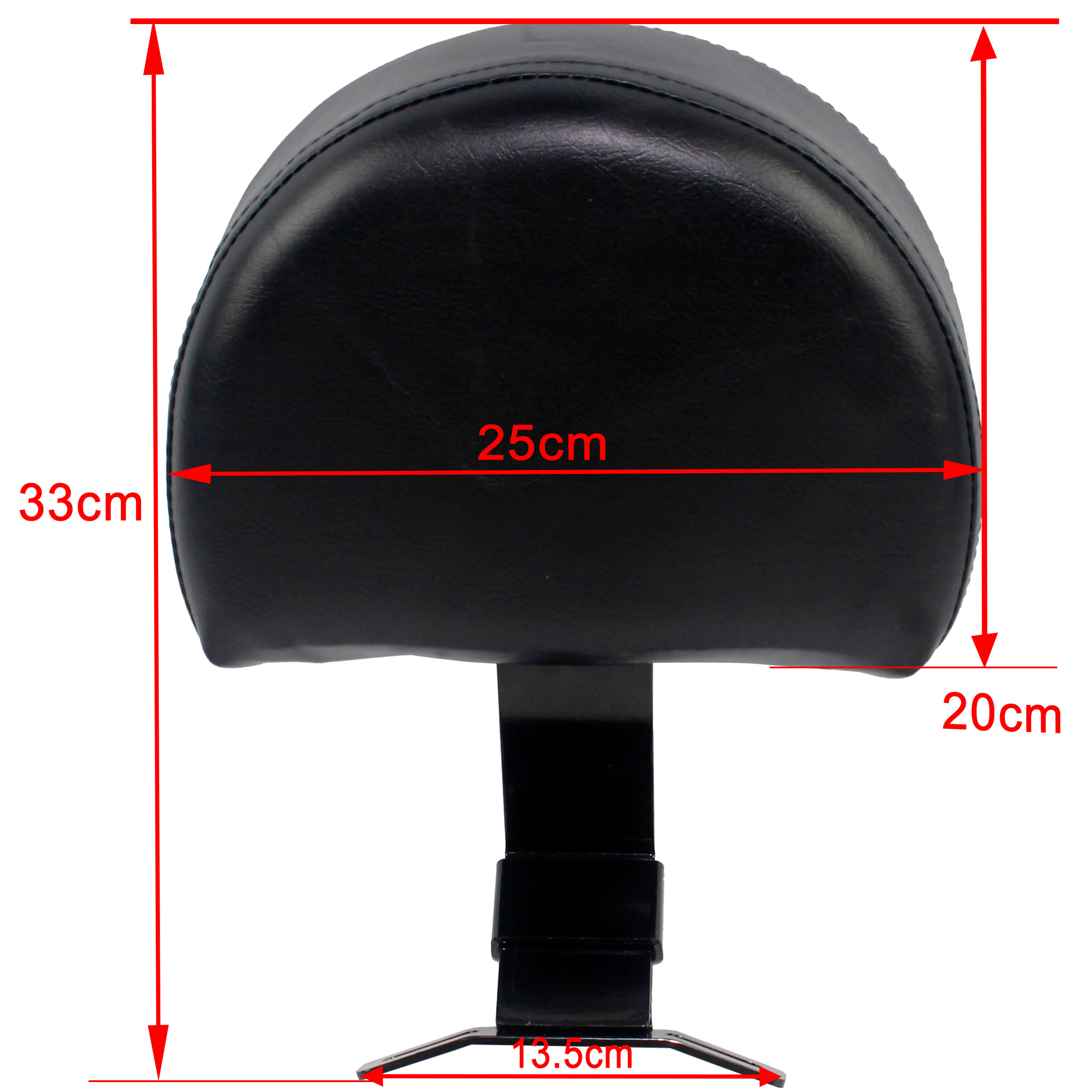 Motorcycle Adjustable Rider Backrest Black Pad for Harley Softail 2007-UP - zjmoto