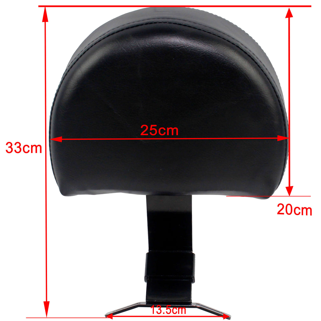 Motorcycle Adjustable Rider Backrest Black Pad for Harley Softail 2007-UP - zjmoto