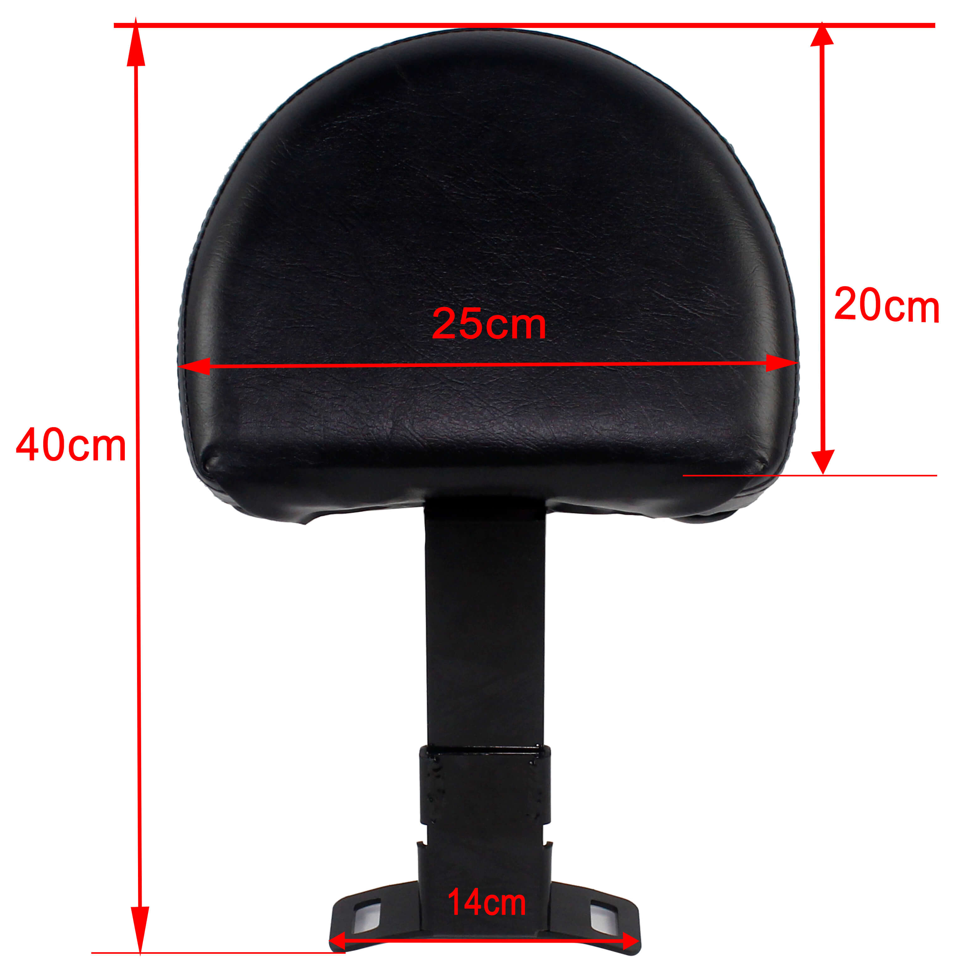 25cm*20cm Adjustable Driver Backrest For Harley Touring Electra Glide Tri-Glide - zjmoto