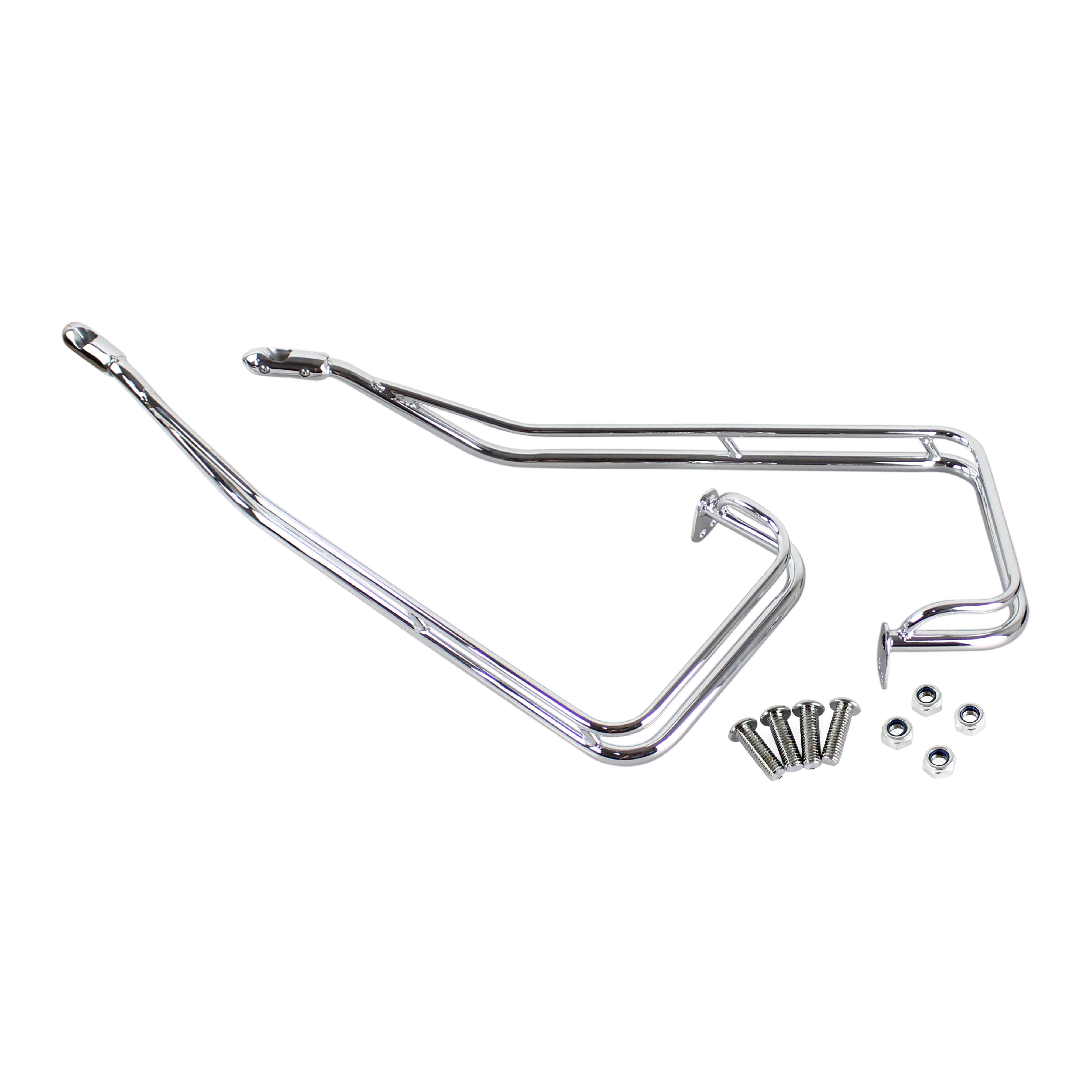 Motorcycle Twin Rail Saddlebag Guard Kit For Harley Touring 2009-2013 - zjmoto